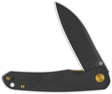 QSP Otter Linerlock Knife Blackout Compact EDC Ready Stealth Utility For Everyday Carry by QSP Knife