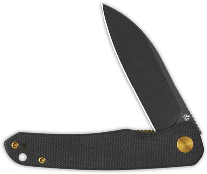 QSP Otter Linerlock Knife Blackout Compact EDC Ready Stealth Utility For Everyday Carry by QSP Knife