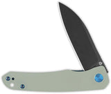 QSP Otter Linerlock Knife Jade G10 Handle 14C28N Blade Extended Tang For EDC Enthusiasts by QSP Knife