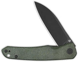 QSP Otter Linerlock Knife Green Micarta - Compact EDC Knife With 2.75 Inch 14C28N Blade For Everyday Tasks by QSP Knife