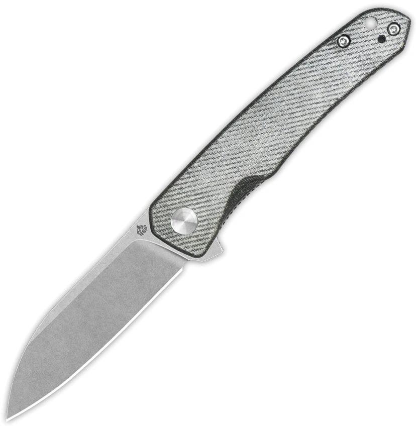QSP Otter Linerlock Knife Denim Micarta EDC Friendly Durable Stonewashed Blade Extended Tang Pocket Clip by QSP Knife