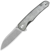 QSP Otter Linerlock Knife Denim Micarta EDC Friendly Durable Stonewashed Blade Extended Tang Pocket Clip by QSP Knife