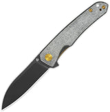 QSP Otter Linerlock Knife Denim Micarta Handle Extended Tang 14C28N Sandvik Blade For EDC Enthusiasts by QSP Knife