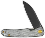 QSP Otter Linerlock Knife Denim Micarta Handle Extended Tang 14C28N Sandvik Blade For EDC Enthusiasts by QSP Knife