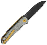 QSP Otter Linerlock Knife Denim Micarta Handle Extended Tang 14C28N Sandvik Blade For EDC Enthusiasts by QSP Knife