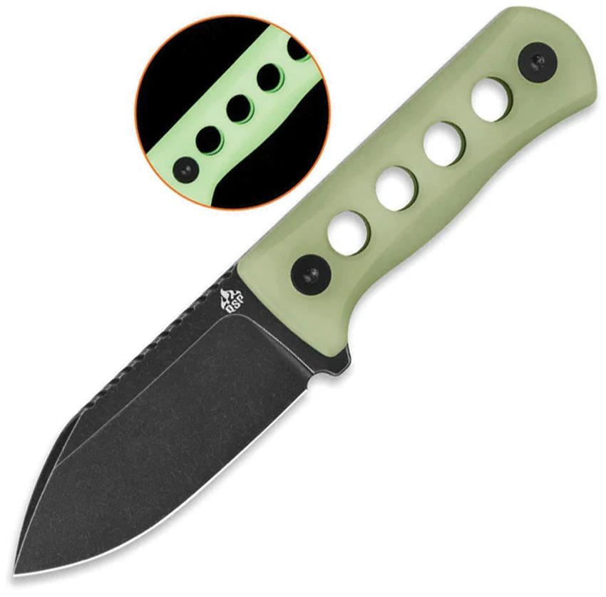 QSP Canary Neck Knife QS141K2 Full Tang Glow Resin Handle For EDC And Survival Enthusiasts by QSP Knife