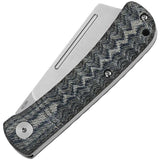 QSP Hedgehog Slip Joint Knife - Denim Micarta Handle With Satin 14C28N Blade For EDC Enthusiasts by QSP Knife