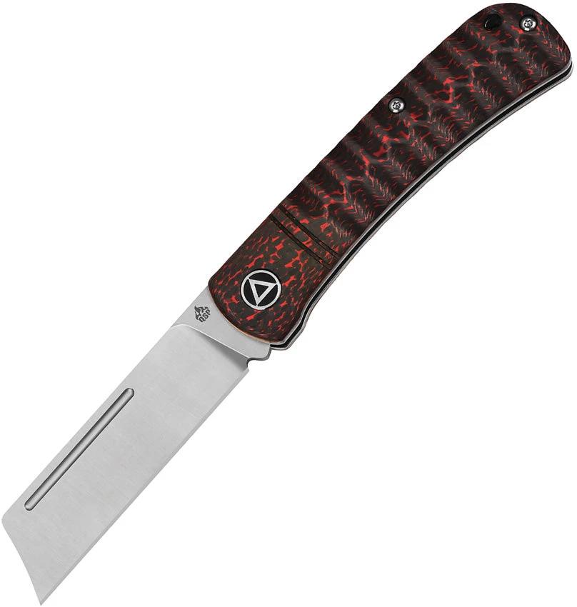 QSP Knife Hedgehog Slip Joint Red CF QS142-D by QSP Knife