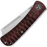 QSP Hedgehog Slip Joint Knife Bold Red Carbon Fiber Handle With 2.75 Inch Satin Blade For EDC Enthusiasts by QSP Knife