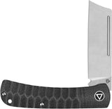 QSP Hedgehog Slip Joint Knife 2.75 Inch Satin Blade Black Micarta Handle - Nonlocking Compact EDC by QSP Knife
