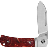 QSP Hedgehog Slip Joint Knife With Red Resin Handle And Satin 14C28N Blade For EDC Enthusiasts by QSP Knife