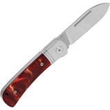QSP Hedgehog Slip Joint Knife With Red Resin Handle And Satin 14C28N Blade For EDC Enthusiasts by QSP Knife