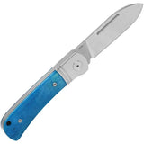 QSP Hedgehog Slip Joint Knife QS142SP-D - Blue Bone Handle With Satin 14C28N Blade For EDC Enthusiasts by QSP Knife