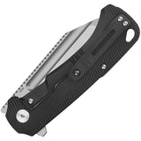 QSP Rhino Framelock EDC Knife 3.25in M390 Satin Tanto With Black Titanium Handle by QSP Knife