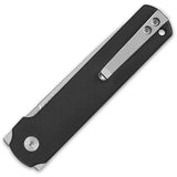 QSP Lark Liner Lock Folding Knife - Compact Black G10 Handle With 14C28N Steel For EDC by QSP Knife