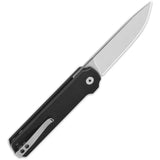 QSP Lark Liner Lock Folding Knife - Compact Black G10 Handle With 14C28N Steel For EDC by QSP Knife
