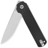 QSP Lark Liner Lock Folding Knife - Compact Black G10 Handle With 14C28N Steel For EDC by QSP Knife