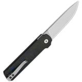 QSP Lark Linerlock Folding Knife Blue Carbon Fiber Onlay 14C28N Blade for Premium EDC Enthusiasts by QSP Knife
