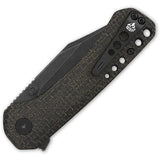 QSP Kestrel Linerlock Folding Knife - Compact EDC With 14C28N Sandvik Blade And Brown Micarta by QSP Knife