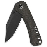 QSP Kestrel Linerlock Folding Knife - Compact EDC With 14C28N Sandvik Blade And Brown Micarta by QSP Knife