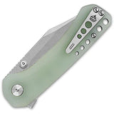QSP Kestrel Linerlock Jade G10 Compact EDC Knife - 2.88 Inch Blade For Everyday Carry by QSP Knife