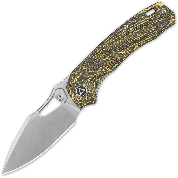 QSP Knife Hornbill Linerlock Golden CF QS146-A1 by QSP Knife