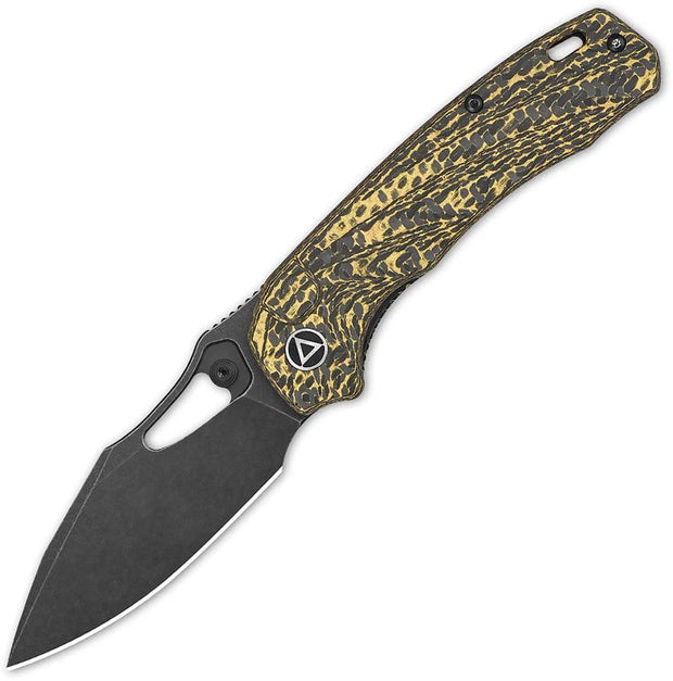 QSP Knife Hornbill Linerlock Golden CF QS146-A2 by QSP Knife
