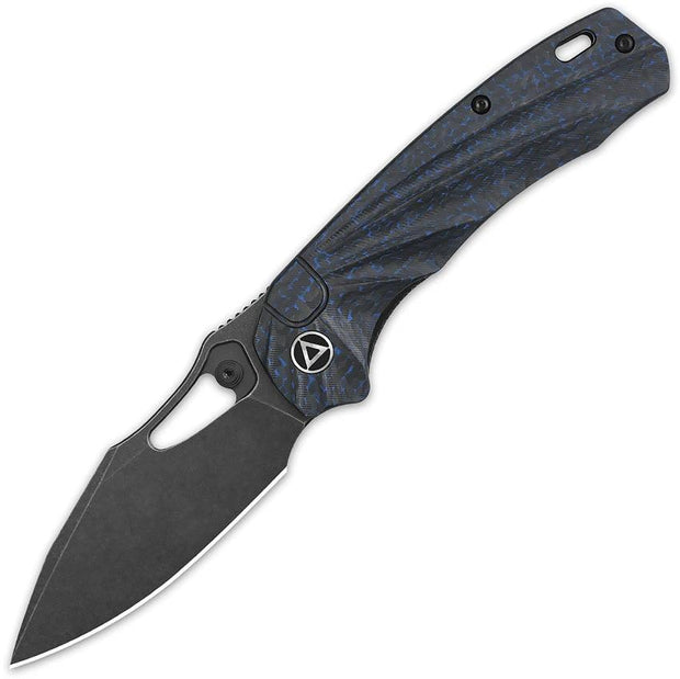 QSP Hornbill Linerlock Blue Carbon Fiber EDC Knife With 3.25 Inch S35VN Blade For Everyday Carry Enthusiasts by QSP Knife