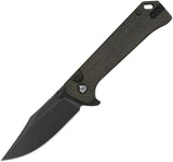 QSP Knife Grebe Button Lock Brown QS147A2 by QSP Knife