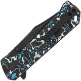 QSP Grebe Button Lock EDC Knife - Premium Compact 3 Inch S35VN Clip Point Blade One Handed Operation by QSP Knife