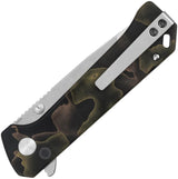 QSP Grebe EDC Knife T Button Lock With 3 Inch S35VN Tanto Blade Noble Raffir Handle by QSP Knife