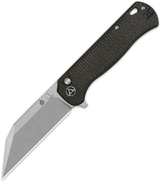 QSP Swordfish Button Lock Knife With 14C28N Stonewash Blade And Brown Micarta Handle For EDC Enthusiasts by QSP Knife