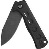 QSP Canary Linerlock Knife - Compact EDC With Black G10 Handle And 14C28N Drop Point Blade by QSP Knife
