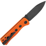 QSP Canary Linerlock EDC Knife - Bright Orange G10 Handle And 14C28N Sandvik Blade For Everyday Carry by QSP Knife
