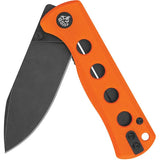 QSP Canary Linerlock EDC Knife - Bright Orange G10 Handle And 14C28N Sandvik Blade For Everyday Carry by QSP Knife