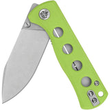 QSP Canary Linerlock Neon G10 Premium EDC Knife - High-Visibility Neon Grip With 14C28N Drop Point Blade by QSP Knife