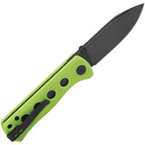 QSP Canary Linerlock Knife Neon G10 Handle - Bright Neon Green Visibility For Everyday Carry by QSP Knife