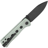 QSP Canary Linerlock Jade G10 EDC Knife - 2.88 Inch Drop Point Blade In 14C28N Steel by QSP Knife
