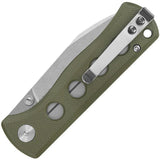 QSP Canary Linerlock Knife Durable Olive G10 Handle For EDC Enthusiasts With 2.88in Drop Point Blade by QSP Knife