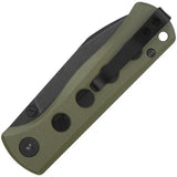 QSP Canary Linerlock Knife Olive G10 Handle 14C28N Drop Point EDC Pocket Tool - Compact Everyday Carry by QSP Knife