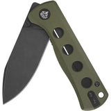 QSP Canary Linerlock Knife Olive G10 Handle 14C28N Drop Point EDC Pocket Tool - Compact Everyday Carry by QSP Knife