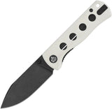 QSP Canary Linerlock Knife White G10 Handle 14C28N Drop Point Blade EDC Enthusiasts by QSP Knife