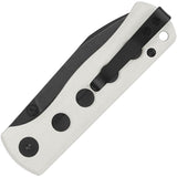 QSP Canary Linerlock Knife White G10 Handle 14C28N Drop Point Blade EDC Enthusiasts by QSP Knife