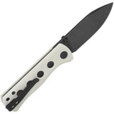 QSP Canary Linerlock Knife White G10 Handle 14C28N Drop Point Blade EDC Enthusiasts by QSP Knife