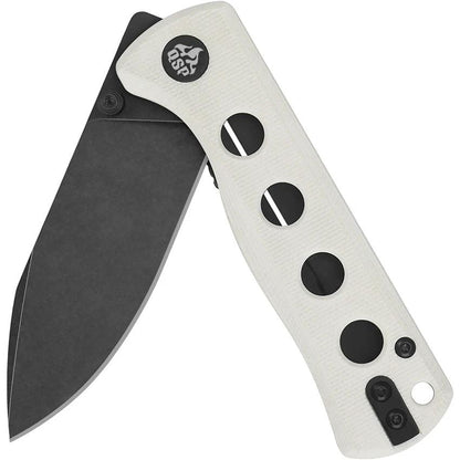 QSP Canary Linerlock Knife White G10 Handle 14C28N Drop Point Blade EDC Enthusiasts by QSP Knife