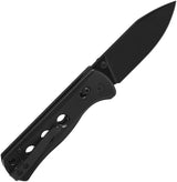 QSP Canary Glyde Lock Blackout Folding Knife - Durable 2.75 Inch Spear Point Blade In G10 Handle For EDC by QSP Knife