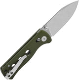 QSP Canary Glyde Knife Locking EDC Folder With OD G10 Handle And Stonewash 14C28N Blade - Easy One Handed Access by QSP Knife