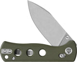 QSP Canary Glyde Knife Locking EDC Folder With OD G10 Handle And Stonewash 14C28N Blade - Easy One Handed Access by QSP Knife