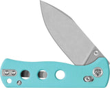 QSP Canary Glyde Lock Knife - Tiffany Blue G10 Handle With 2.75 Inch Sandvik 14C28N Blade For EDC by QSP Knife