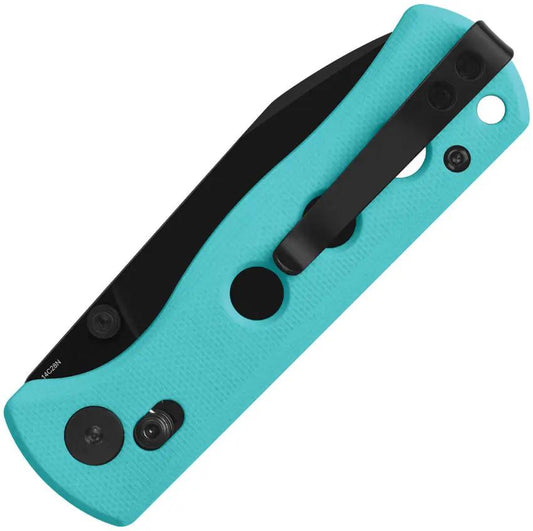 QSP Canary Glyde Lock Folding Knife - Tiffany Blue G10 Handle with 14C28N Sandvik Blade by QSP Knife